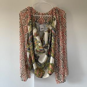 Mixed Pattern Free People Blouse